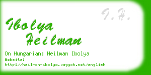 ibolya heilman business card